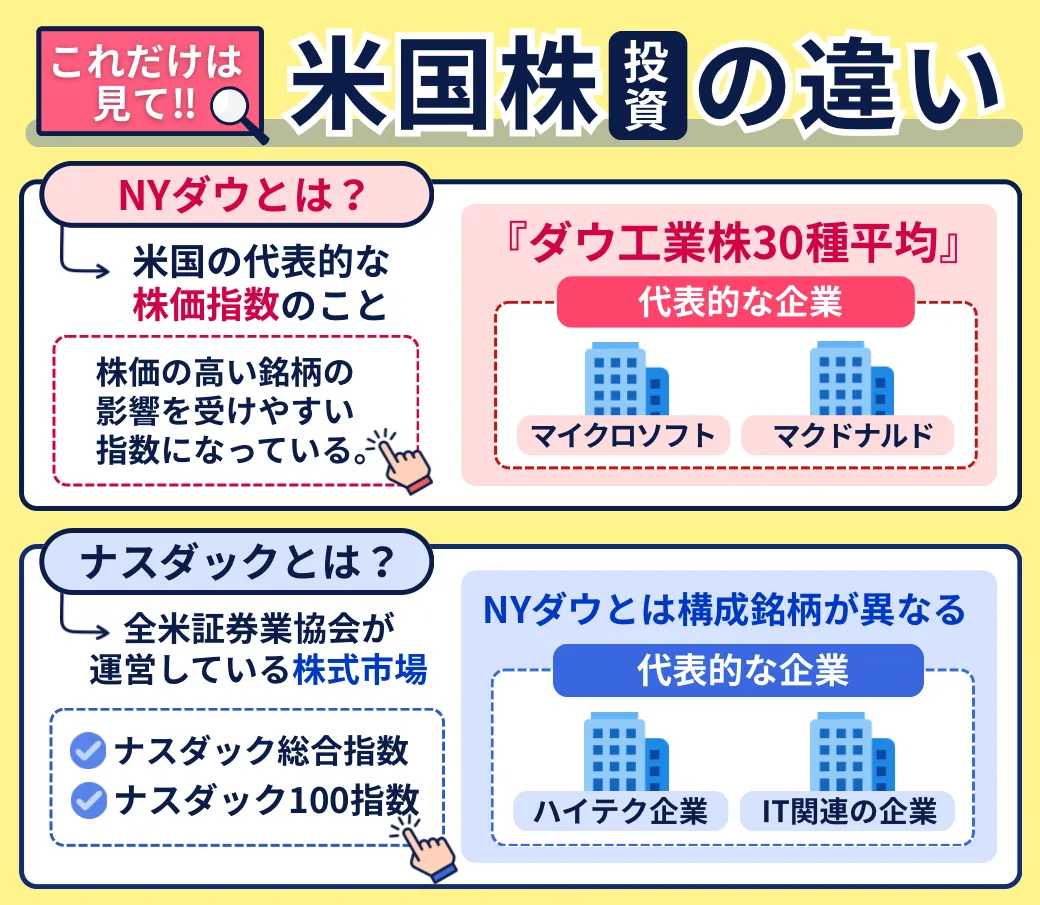 米国株ナスダックとの違い