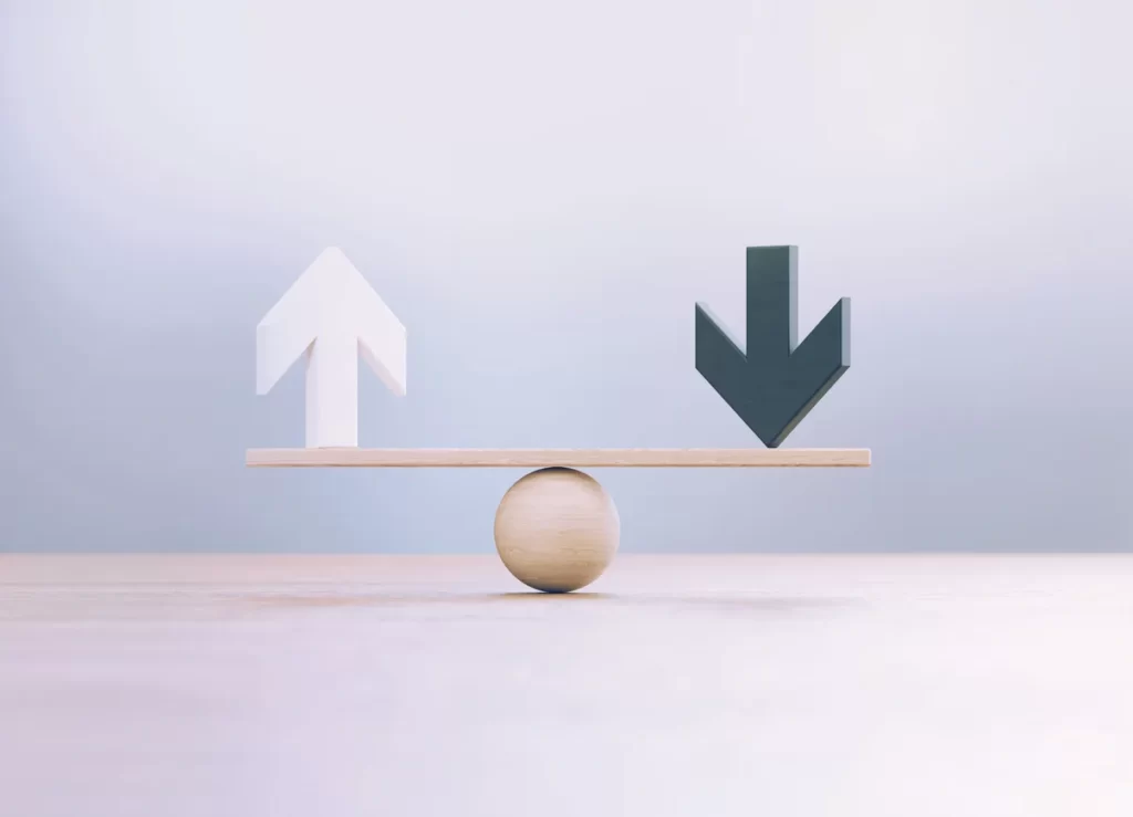 競合他社との業績比較のイメージ