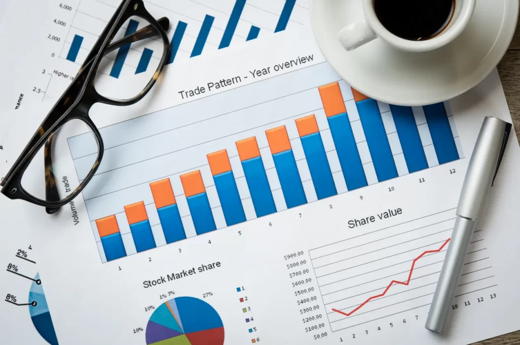 競合他社の業績比較のイメージ