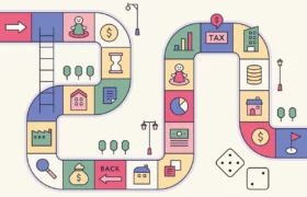 ゲームで資産運用を勉強するイメージ